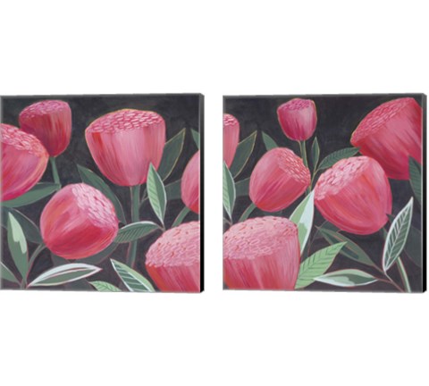 Blush Blossoms 2 Piece Canvas Print Set by Grace Popp