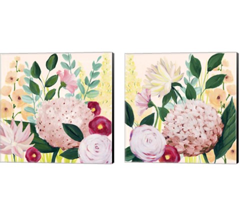 Mother's Day Blooms 2 Piece Canvas Print Set by Grace Popp