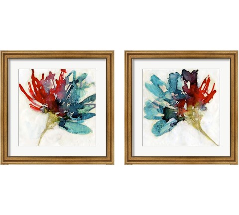 Splashed Flower 2 Piece Framed Art Print Set by Jennifer Goldberger