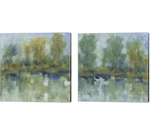 Pond Reflection 2 Piece Canvas Print Set by Timothy O'Toole
