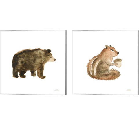 Woodland Whimsy  2 Piece Canvas Print Set by Laura Marshall