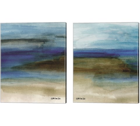 Coastal Abstraction 2 Piece Canvas Print Set by Stellar Design Studio