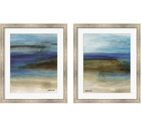 Coastal Abstraction 2 Piece Framed Art Print Set by Stellar Design Studio