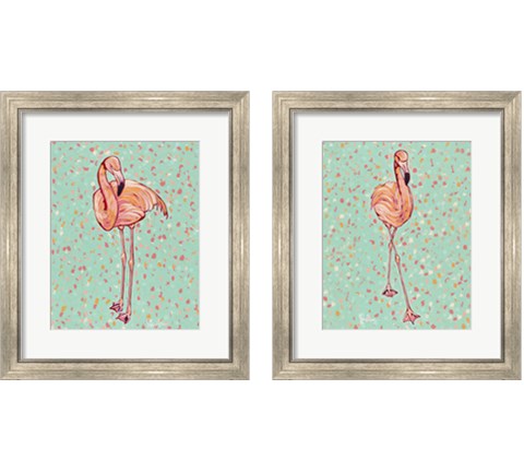 Flamingo Portrait 2 Piece Framed Art Print Set by Jodi Augustine