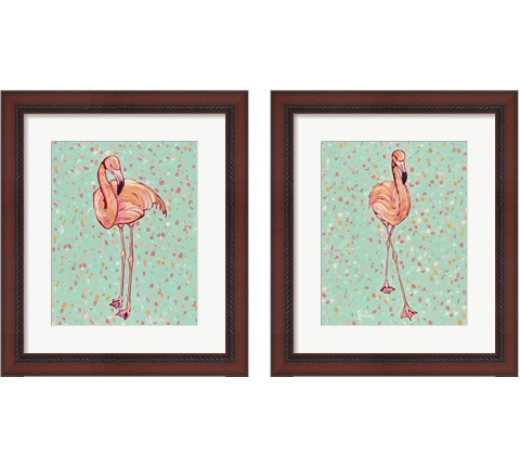 Flamingo Portrait 2 Piece Framed Art Print Set by Jodi Augustine