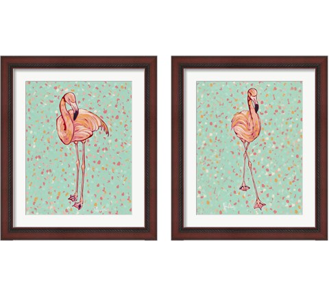 Flamingo Portrait 2 Piece Framed Art Print Set by Jodi Augustine