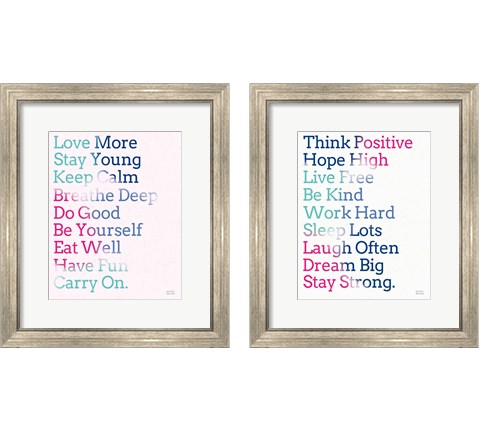 Key to Happiness 2 Piece Framed Art Print Set by Michael Mullan