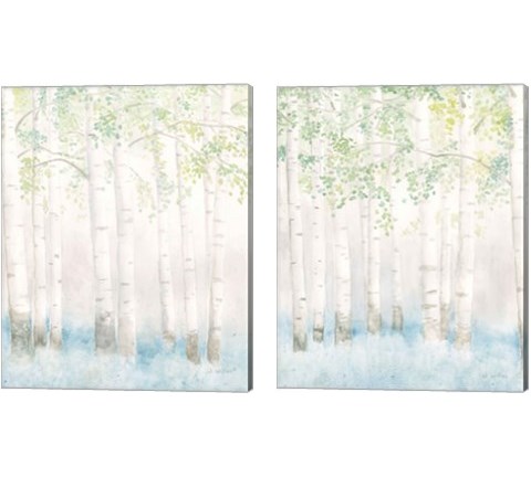Soft Birches 2 Piece Canvas Print Set by James Wiens