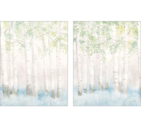 Soft Birches 2 Piece Art Print Set by James Wiens