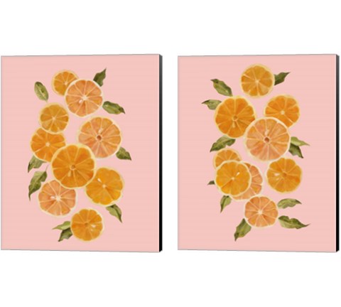 Spring Citrus 2 Piece Canvas Print Set by Emma Caroline