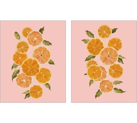 Spring Citrus 2 Piece Art Print Set by Emma Caroline