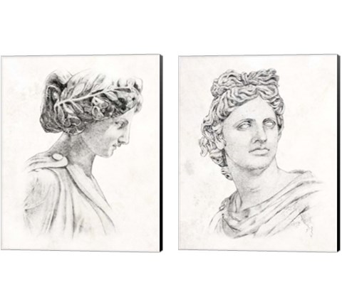 Greek Statue 2 Piece Canvas Print Set by Annie Warren