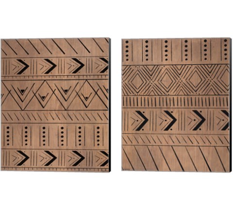 Wood Pattern 2 Piece Canvas Print Set by Kyra Brown
