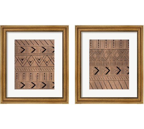 Wood Pattern 2 Piece Framed Art Print Set by Kyra Brown
