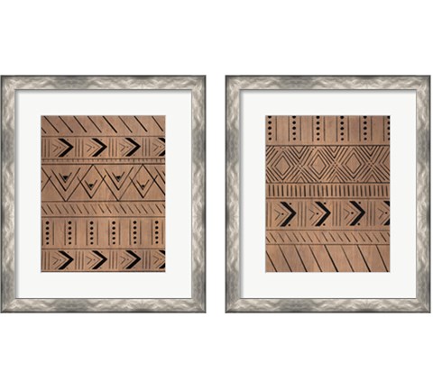 Wood Pattern 2 Piece Framed Art Print Set by Kyra Brown