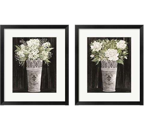 Punched Tin Floral 2 Piece Framed Art Print Set by Cindy Jacobs