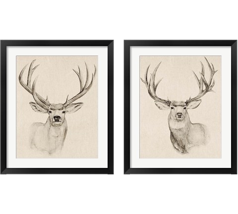 Natural Buck 2 Piece Framed Art Print Set by Annie Warren