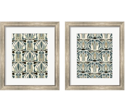 Deco Parlor Pattern 2 Piece Framed Art Print Set by June Erica Vess