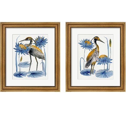 Heron Pond 2 Piece Framed Art Print Set by Melissa Wang