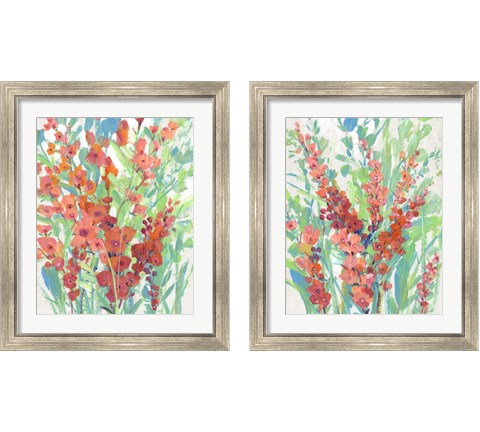 Tropical Summer Blooms 2 Piece Framed Art Print Set by Timothy O'Toole
