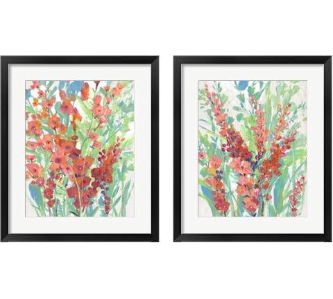 Tropical Summer Blooms 2 Piece Framed Art Print Set by Timothy O'Toole