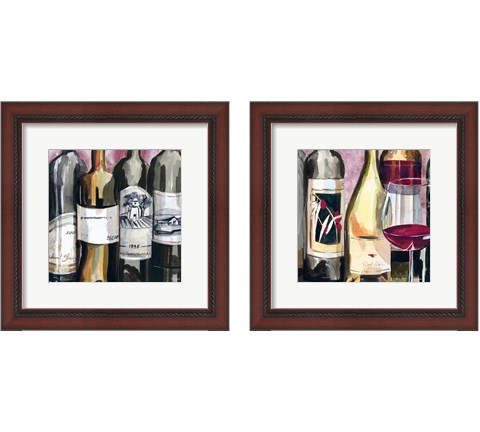 Vintage Wines 2 Piece Framed Art Print Set by Heather A. French-Roussia