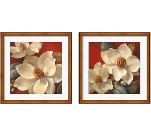 Magnolia Passion2 Piece Framed Art Print Set by Lanie Loreth