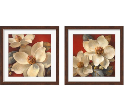 Magnolia Passion2 Piece Framed Art Print Set by Lanie Loreth