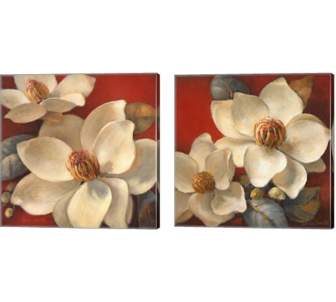 Magnolia Passion2 Piece Canvas Print Set by Lanie Loreth