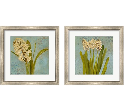 Hyacinth on Teal 2 Piece Framed Art Print Set by Lanie Loreth