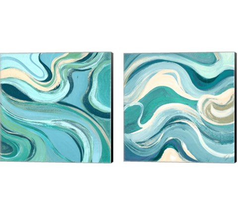 Curving Waves 2 Piece Canvas Print Set by Lanie Loreth