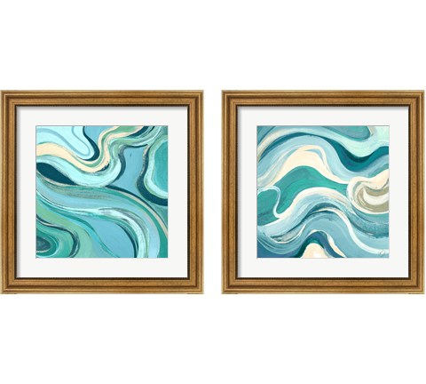 Curving Waves 2 Piece Framed Art Print Set by Lanie Loreth