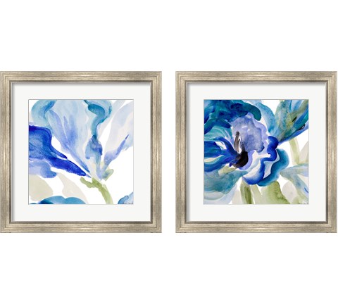 Delicate Blue 2 Piece Framed Art Print Set by Lanie Loreth