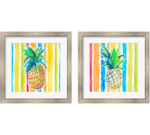 Vibrant Pineapple 2 Piece Framed Art Print Set by Lanie Loreth