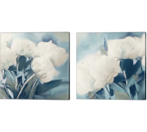 White Roses 2 Piece Canvas Print Set by Dan Meneely