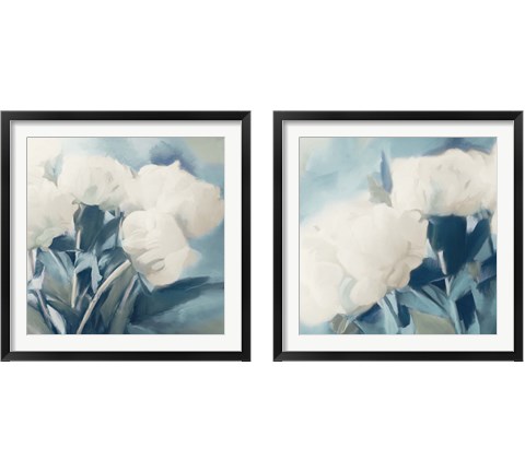 White Roses 2 Piece Framed Art Print Set by Dan Meneely