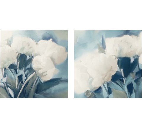White Roses 2 Piece Art Print Set by Dan Meneely