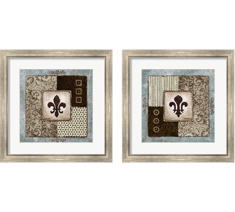 Fleur de Lis 2 Piece Framed Art Print Set by Michael Marcon