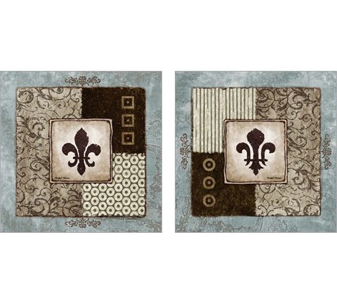 Fleur de Lis 2 Piece Art Print Set by Michael Marcon