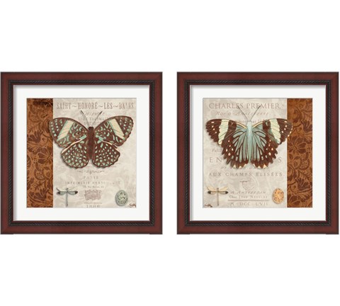 Butterfly on Display 2 Piece Framed Art Print Set by Elizabeth Medley