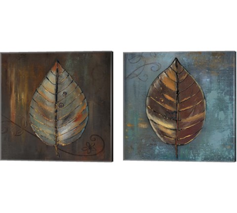 New Leaf 2 Piece Canvas Print Set by Patricia Pinto