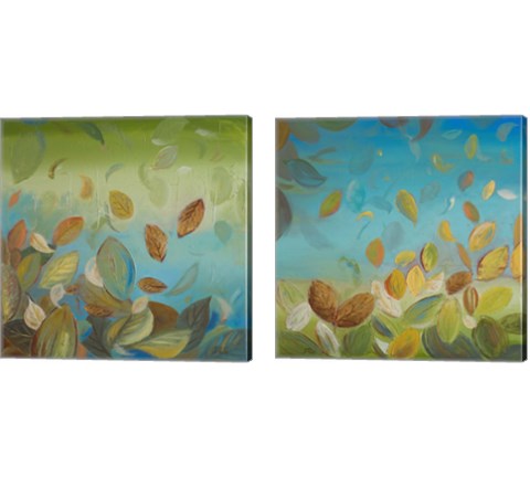 Thinking Green 2 Piece Canvas Print Set by Patricia Pinto