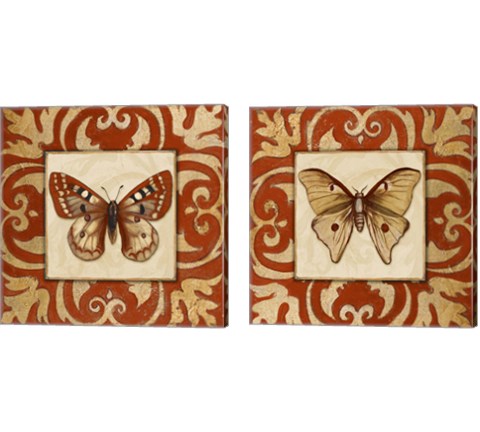 Moroccan Butterfly 2 Piece Canvas Print Set by Patricia Pinto