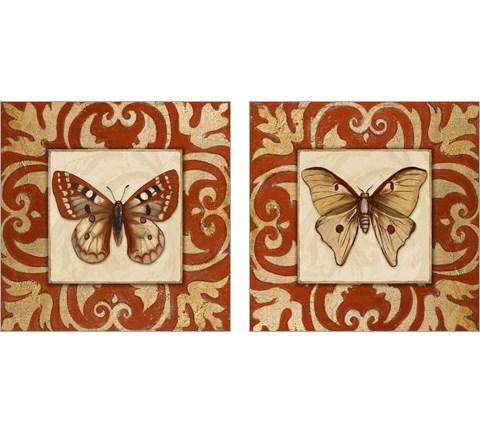 Moroccan Butterfly 2 Piece Art Print Set by Patricia Pinto