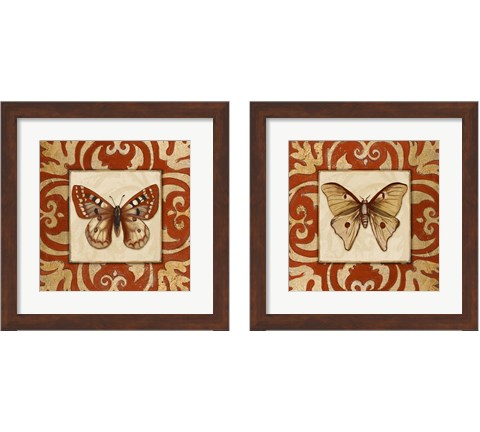 Moroccan Butterfly 2 Piece Framed Art Print Set by Patricia Pinto