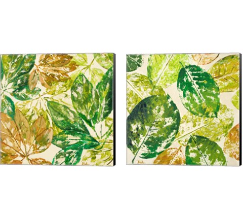 Green Overlay 2 Piece Canvas Print Set by Patricia Pinto