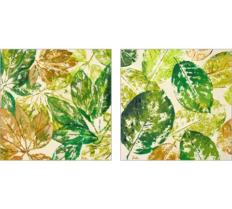 Green Overlay 2 Piece Art Print Set by Patricia Pinto