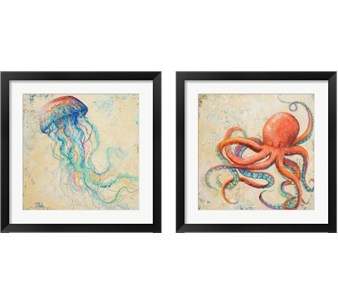 Creatures of the Ocean 2 Piece Framed Art Print Set by Patricia Pinto