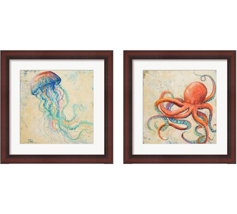 Creatures of the Ocean 2 Piece Framed Art Print Set by Patricia Pinto