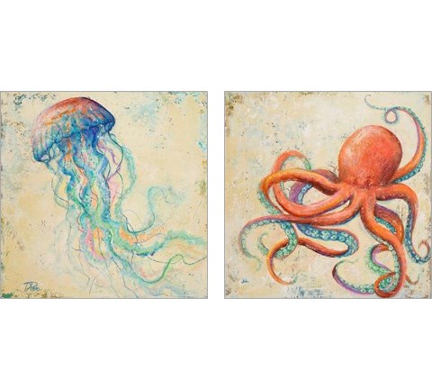 Creatures of the Ocean 2 Piece Art Print Set by Patricia Pinto